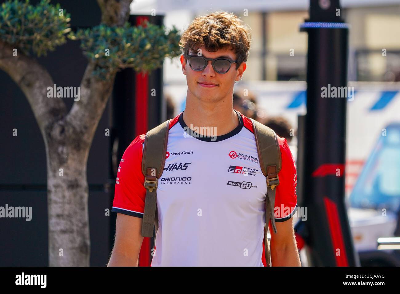 Oliver Bearman (GBR) - Haas F1 Teamduring Formula 1 Pirelli Gran Premio d'Italia 2025 sul circuito di Monza, Lombardia, Italia, dal 6 al 9 settembre 2025. 16° round del Campionato del mondo di Formula 1 FIA 2025. Foto Stock