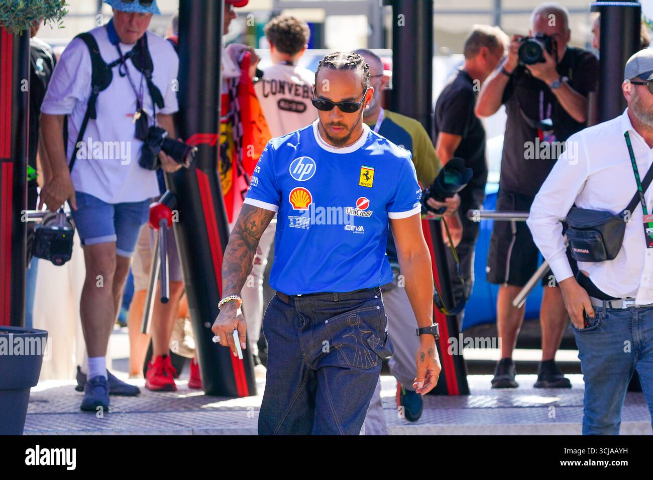 Lewis Hamilton (GBR) - Scuderia Ferrari - Ferrari SF-25 - Ferrariduring della Formula 1 Pirelli Gran Premio d'Italia 2025 sul circuito di Monza, Lombardia, Italia, dal 6 al 9 settembre 2025. 16° round del Campionato del mondo di Formula 1 FIA 2025. Foto Stock