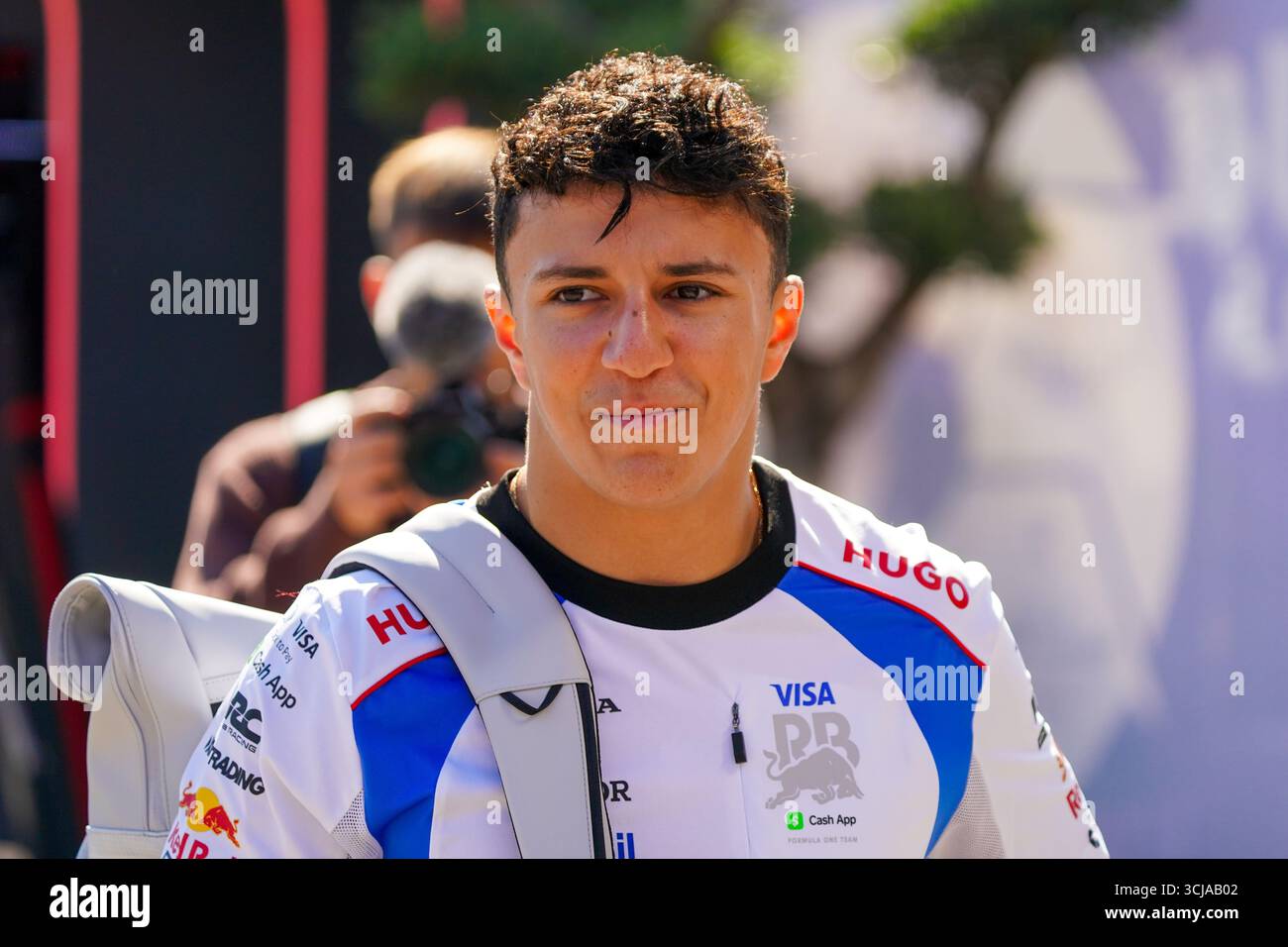 Isaac Hadjar (fra) Visa Cash App RB F1 Teamduring the Formula 1 Pirelli Gran Premio d'Italia 2025 al circuito di Monza, Lombardia, Italia, dal 6 al 9 settembre 2025. 16° round del Campionato del mondo di Formula 1 FIA 2025. Foto Stock
