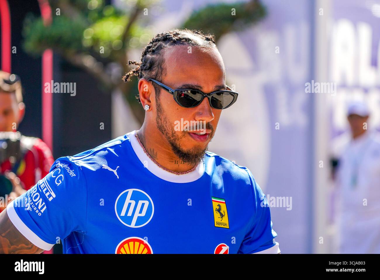 Lewis Hamilton (GBR) - Scuderia Ferrari - Ferrari SF-25 - Ferrariduring della Formula 1 Pirelli Gran Premio d'Italia 2025 sul circuito di Monza, Lombardia, Italia, dal 6 al 9 settembre 2025. 16° round del Campionato del mondo di Formula 1 FIA 2025. Foto Stock