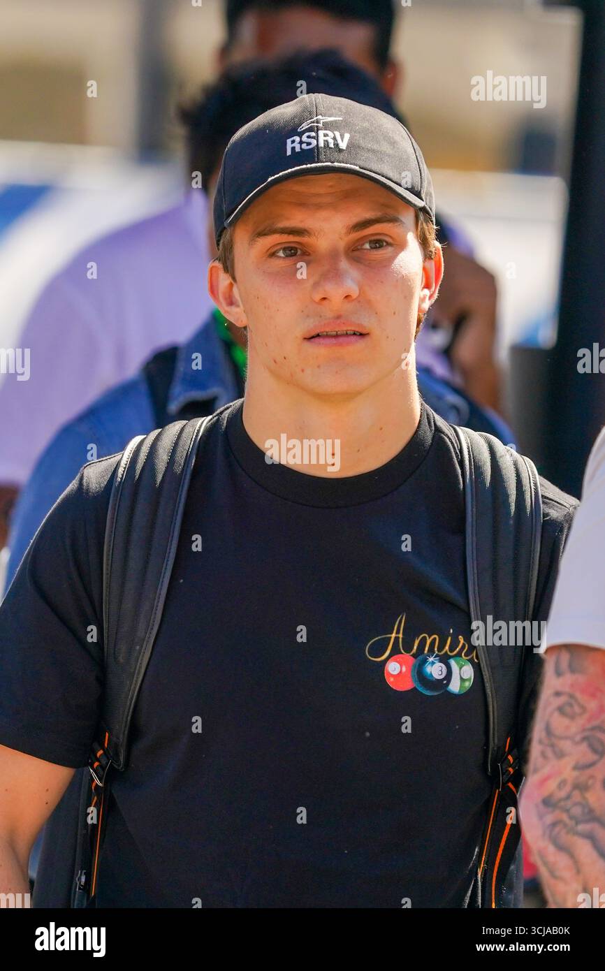 Oscar Piastri (AUS) - McLaren Formula 1 Team - McLaren MCL39 - Mercedesdurante il Gran Premio d'Italia 2025 di Formula 1 Pirelli sul circuito di Monza, Lombardia, Italia, dal 6 al 9 settembre 2025. 16° round del Campionato del mondo di Formula 1 FIA 2025. Foto Stock