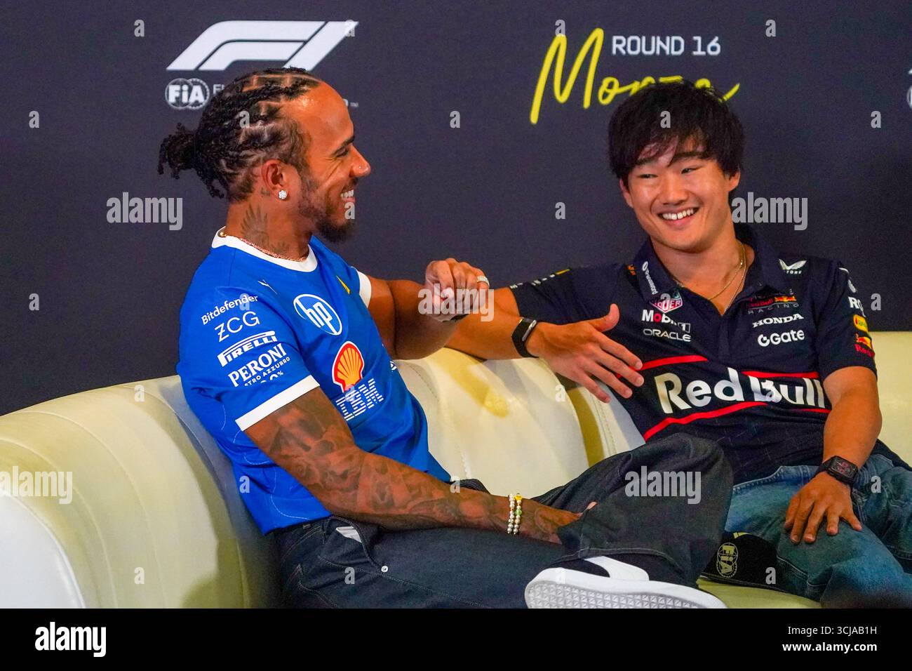 Lewis Hamilton (GBR) - Scuderia Ferrari - Ferrari SF-25 - Ferrariduring della Formula 1 Pirelli Gran Premio d'Italia 2025 sul circuito di Monza, Lombardia, Italia, dal 6 al 9 settembre 2025. 16° round del Campionato del mondo di Formula 1 FIA 2025. Foto Stock