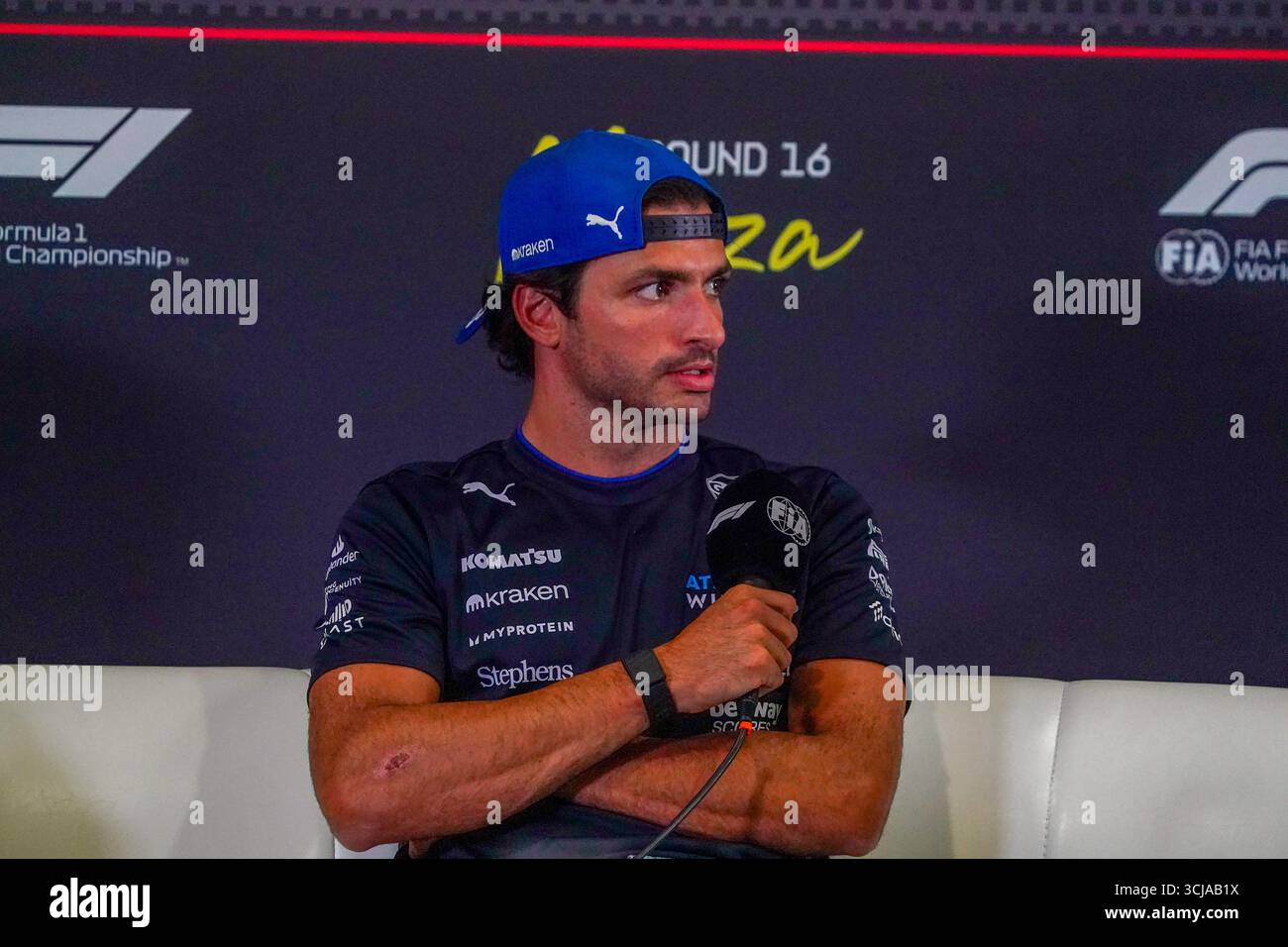 Carlos Sainz Jr. (ESP) - Williams Racing - Williams FW47 - Mercedesdurante la Formula 1 Pirelli Gran Premio d'Italia 2025 sul circuito di Monza, Lombardia, Italia, dal 6 al 9 settembre 2025. 16° round del Campionato del mondo di Formula 1 FIA 2025. Foto Stock