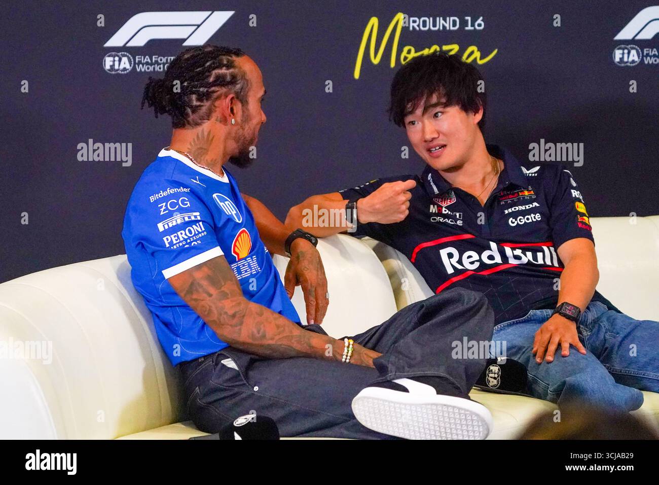Yuki Tsunoda (JPN) - Oracle Red Bull Racing - Red Bull RB21 - Honda RBPTdurante la Formula 1 Pirelli Gran Premio d'Italia 2025 sul circuito di Monza, Lombardia, Italia, dal 6 al 9 settembre 2025. 16° round del Campionato del mondo di Formula 1 FIA 2025. Foto Stock