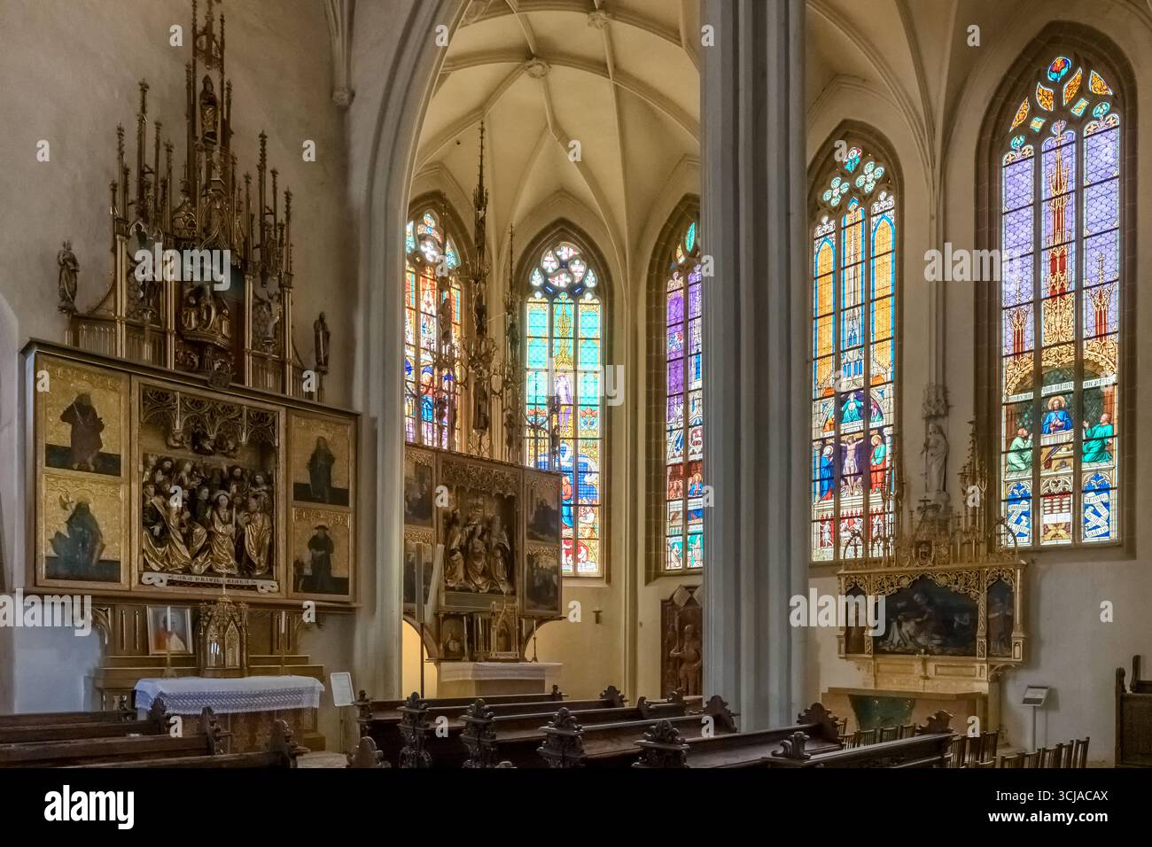 Vista interna della cattedrale di San Martino a Spisske Podhradie, Slovacchia. Foto Stock