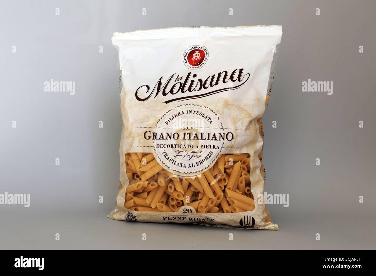 Pasta la Molisana preparata con grano italiano, trafilata in bronzo Foto Stock