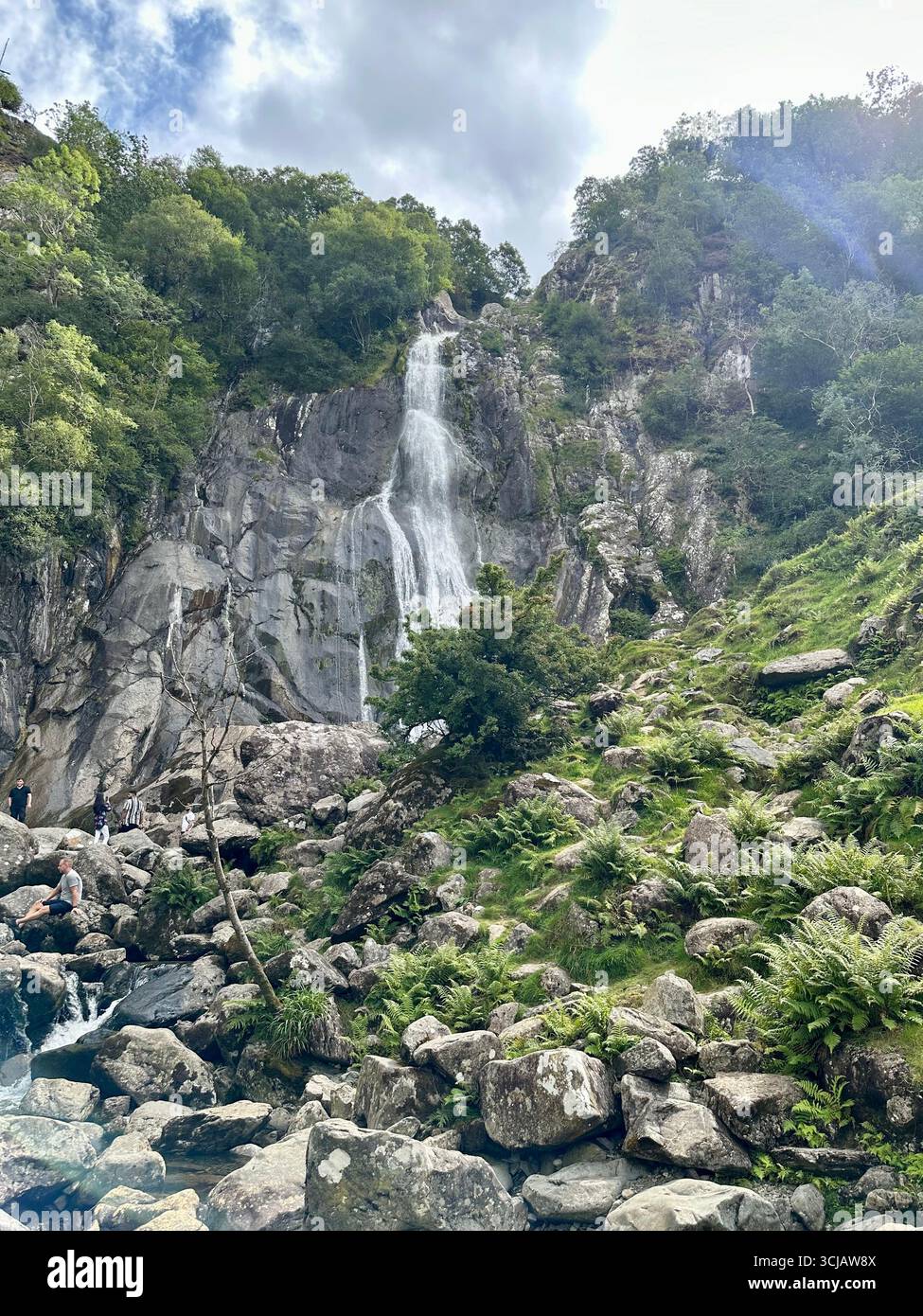 Cascate Aber ad Abergwyngregyn, Llanfairfechan, Galles del Nord Foto Stock