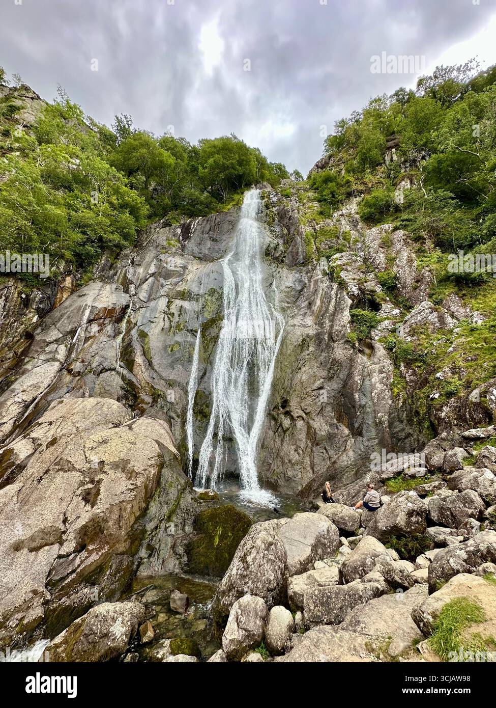 Cascate Aber ad Abergwyngregyn, Llanfairfechan, Galles del Nord Foto Stock