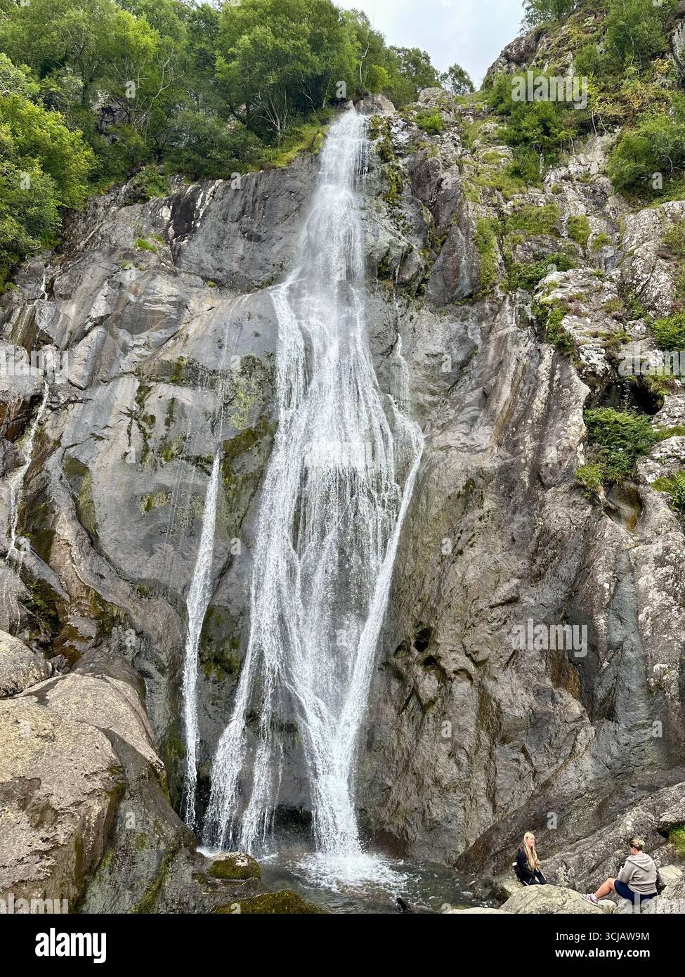 Cascate Aber ad Abergwyngregyn, Llanfairfechan, Galles del Nord Foto Stock