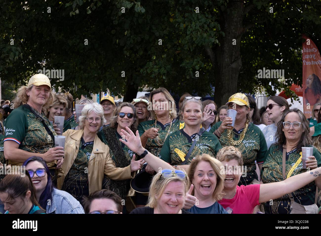 Victoria Gardens, città di Brighton & Hove, Regno Unito. Questo è il Fanzone per la Coppa del mondo di rugby femminile, Inghilterra contro Australia a Brighton. 6 settembre 2025. David Smith/Alamy Foto Stock