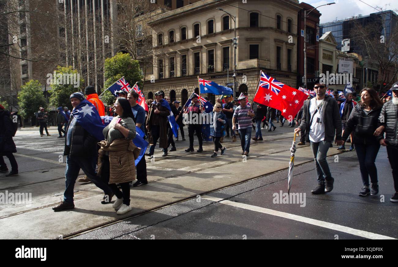 Marzo per l'Australia Melbourne Foto Stock