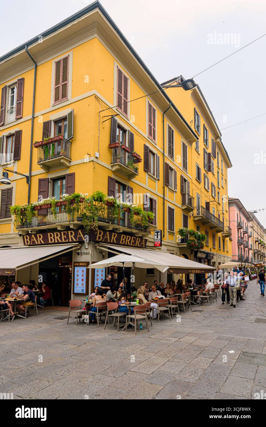 Famoso Bar Brera lungo via Brera 23, Milano, Italia Foto Stock