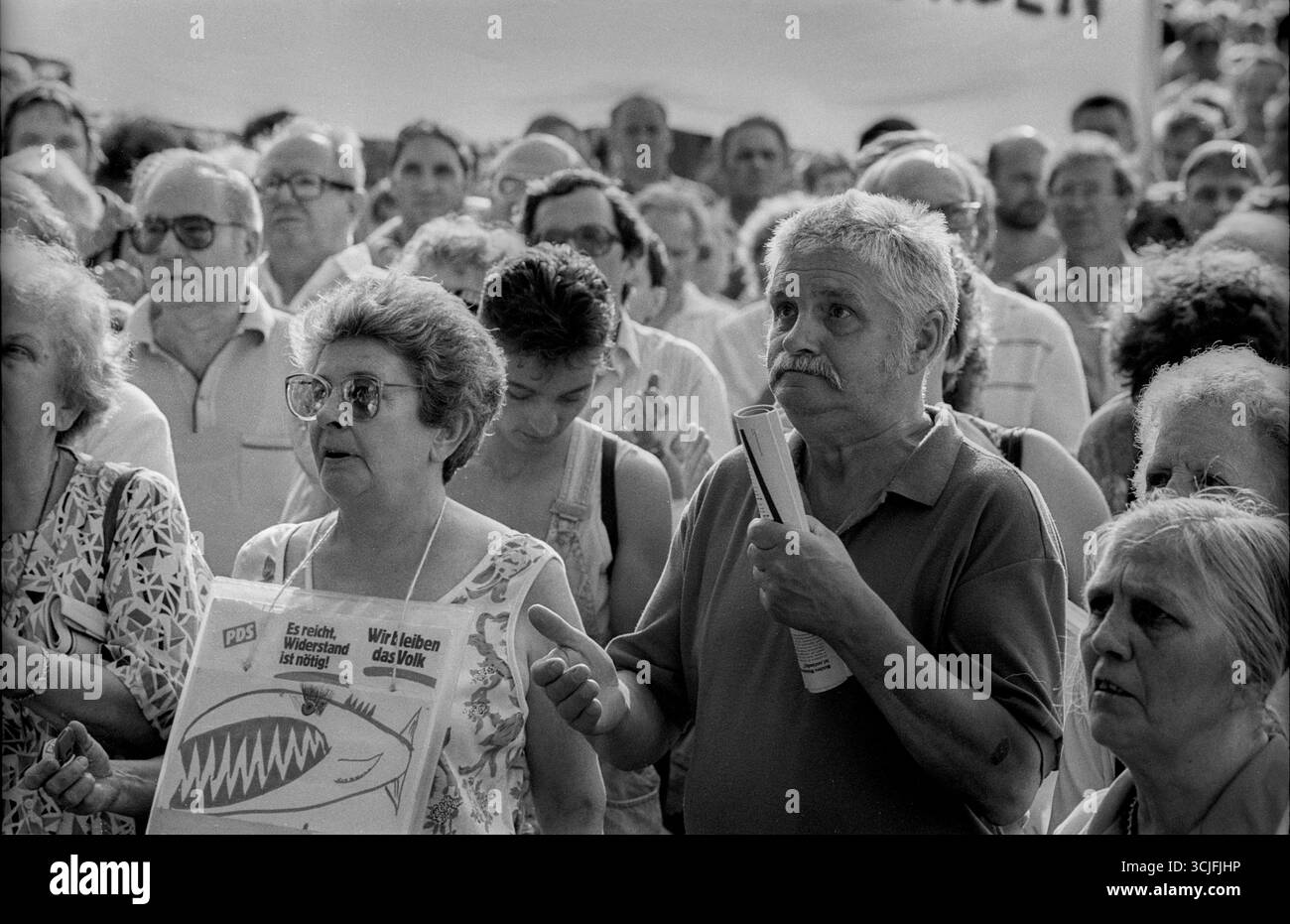 Germania, Berlino, 08.07.1992, affitti - Demo di fronte al Municipio Rosso Foto Stock