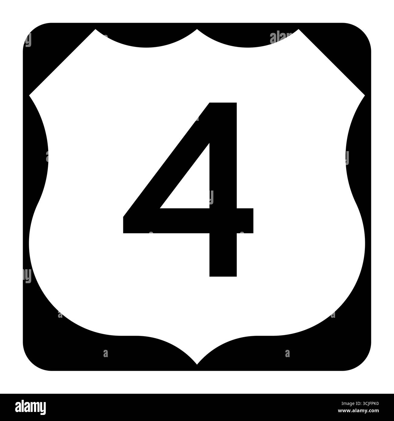 Segnale US Route 4 Foto Stock