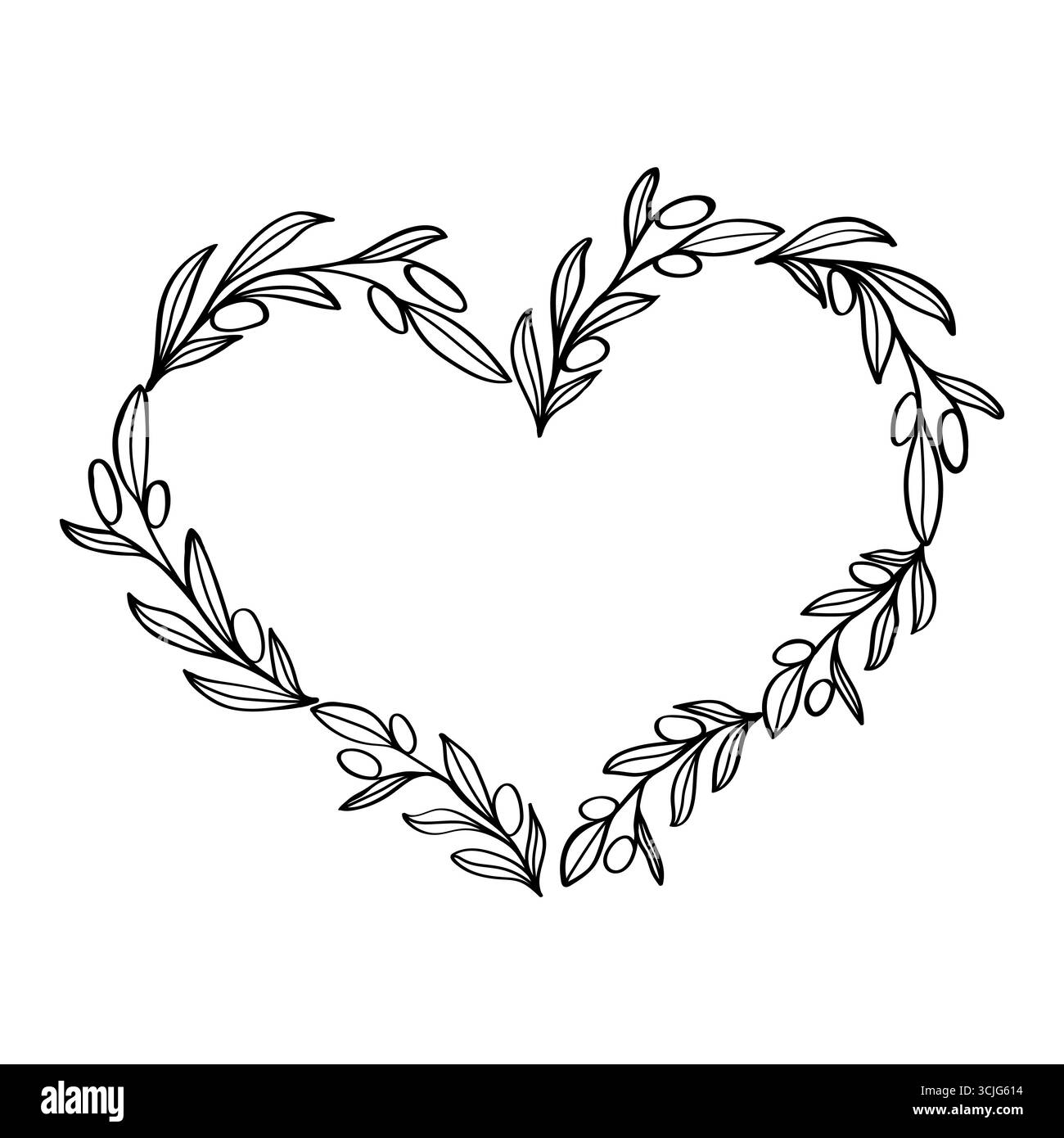 Telaio a forma di cuore per tessera o invito Illustrazione Vettoriale