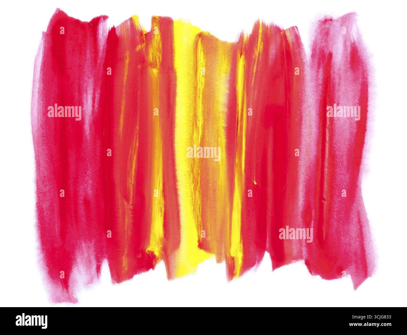 Design astratto ad acquerello con stilizzato su bianco. L'arte è creata e dipinta dal fotografo Foto Stock