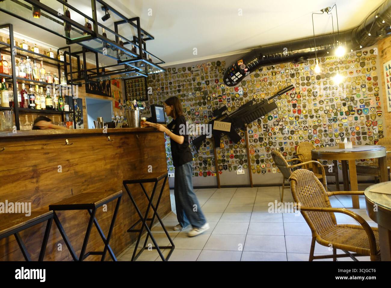 Il ristorante Veterano a kiev è stato fondato da veterani Foto Stock