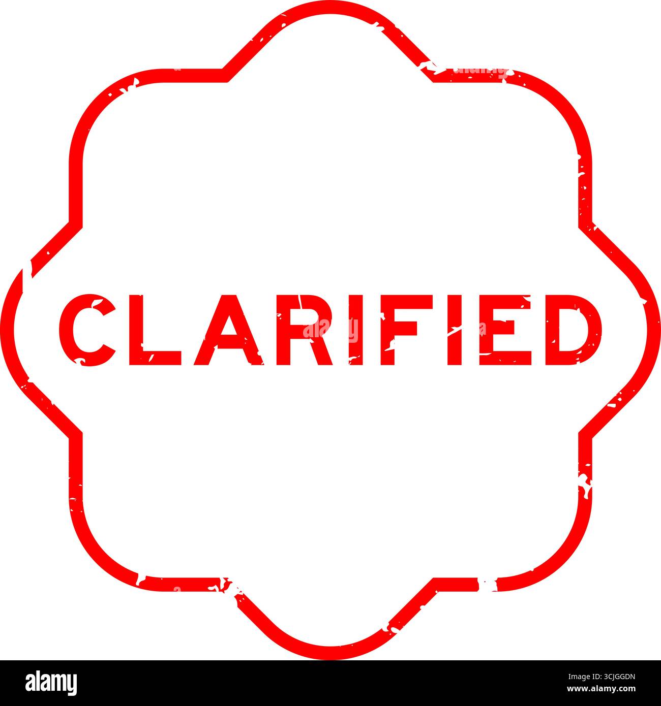 Sigillo in gomma quadrata rosso grunge su sfondo bianco Illustrazione Vettoriale