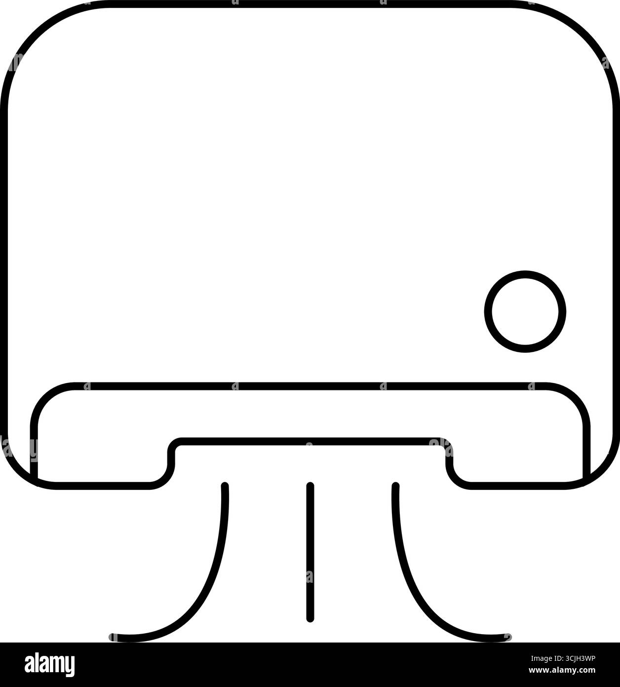 Icona dell'asciugatrice per le mani in stile minimalista con corsa modificabile. Simbolo dell'apparecchio da bagno, elemento igienico, oggetto domestico, concetto di igienizzazione, bagno Illustrazione Vettoriale