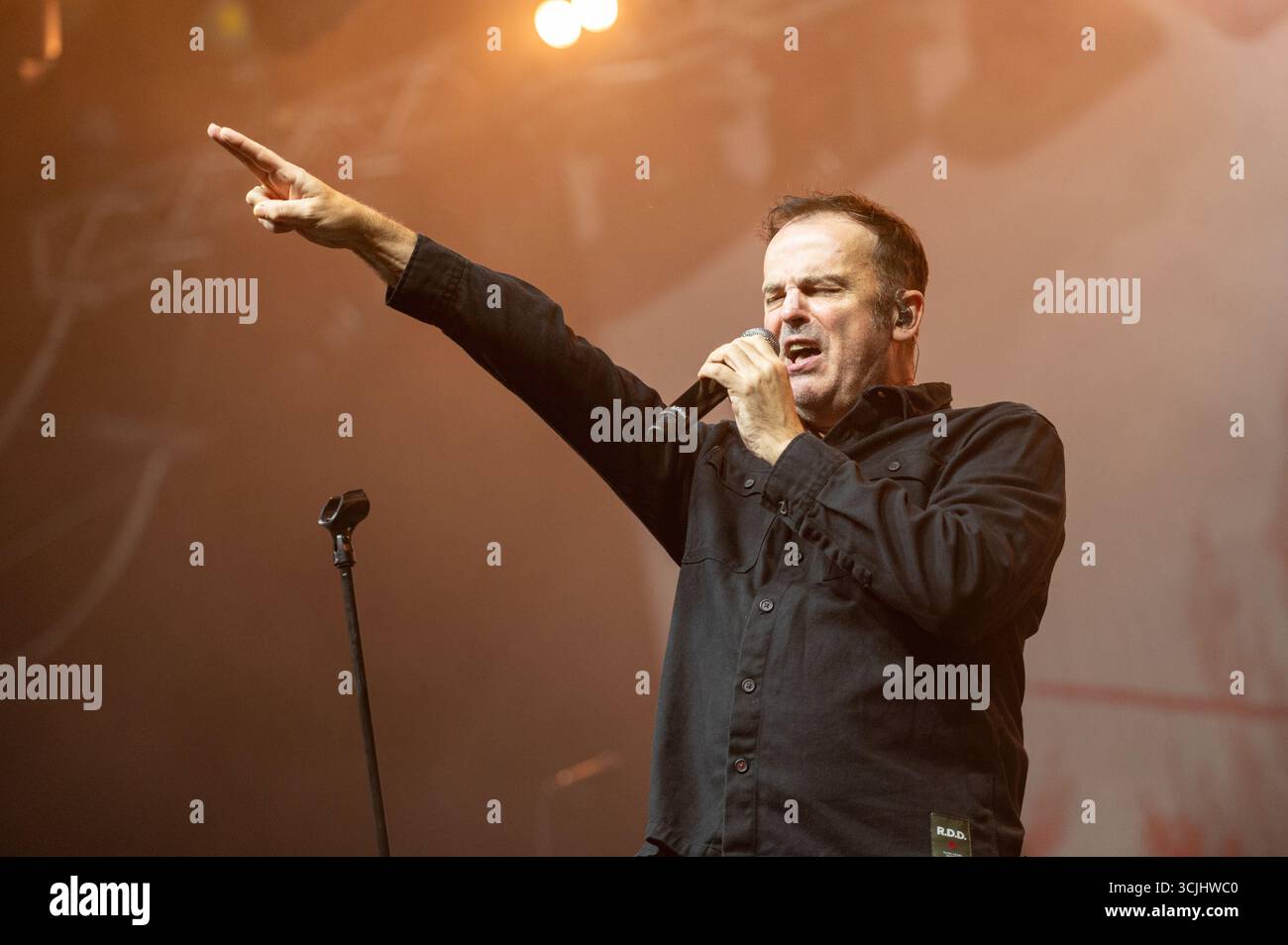 21 agosto 2025: Hansi Kürsch si esibisce con Blind Guardian al Circolo Magnolia di Milano Foto Stock