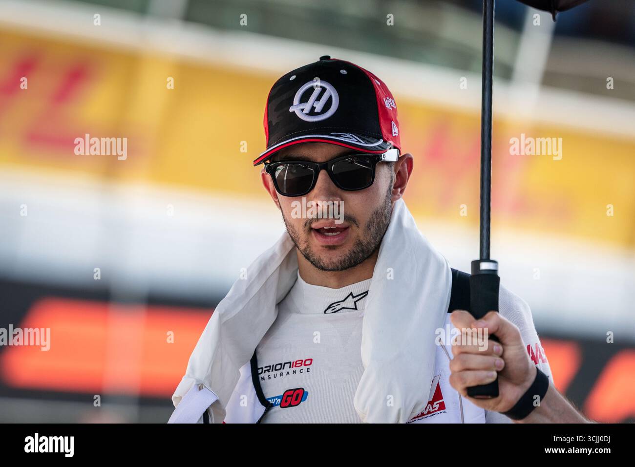 Autodromo di Monza, Monza, Italia. 7.settembre.2025; Esteban Ocon di Francia e MoneyGram Haas F1 Team durante il Gran Premio d'Italia di Formula 1 crediti: Jay Hirano/AFLO/Alamy Live News Foto Stock