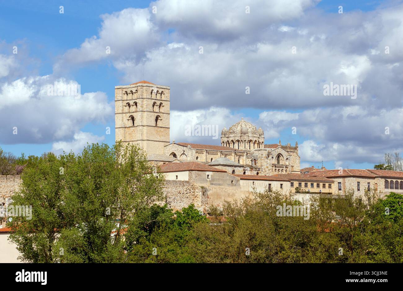 Cattedrale di Zamora nella città spagnola di Zamora, uno dei più importanti esempi di architettura romanica in Spagna Foto Stock