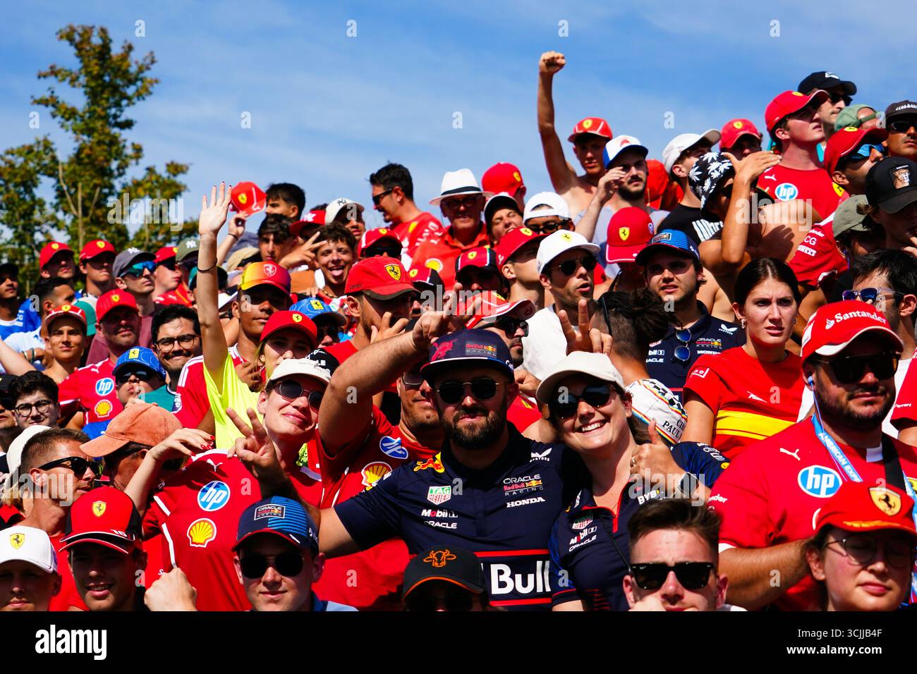 Monza, Italia. 7 settembre 2025. Tifosi Supporter durante il Gran Premio d'Italia 2025 di Formula 1 Pirelli sul circuito di Monza, Lombardia, Italia, dal 6 al 9 settembre 2025. 16° round del Campionato del mondo di Formula 1 FIA 2025. Crediti: Alessio De Marco | Avens-Images.com/Alamy Live News Foto Stock