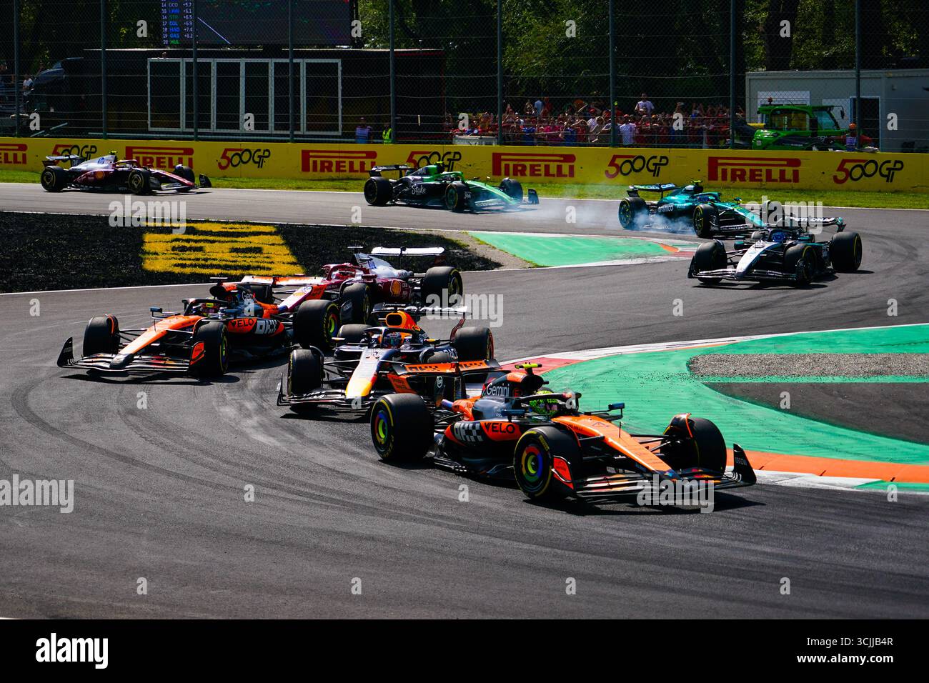 Monza, Italia. 7 settembre 2025. Partenza del circuito durante la Formula 1 Pirelli Gran Premio d'Italia 2025 sul circuito di Monza, Lombardia, Italia, dal 6 al 9 settembre 2025. 16° round del Campionato del mondo di Formula 1 FIA 2025. Crediti: Alessio De Marco | Avens-Images.com/Alamy Live News Foto Stock
