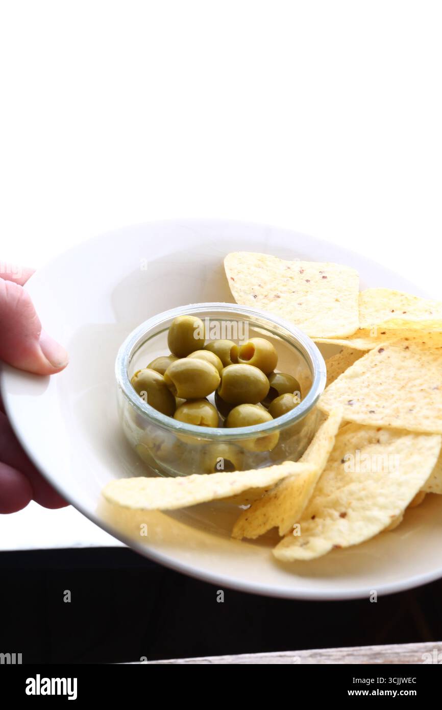 nachos come tipico aperitivo messicano Foto Stock