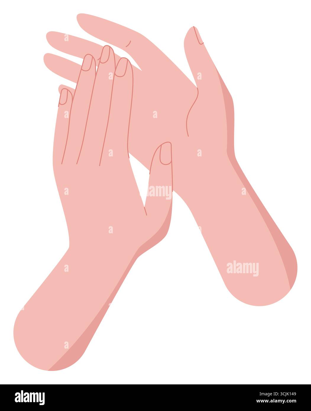 Adesivo con il simbolo del movimento delle mani piatte Illustrazione Vettoriale
