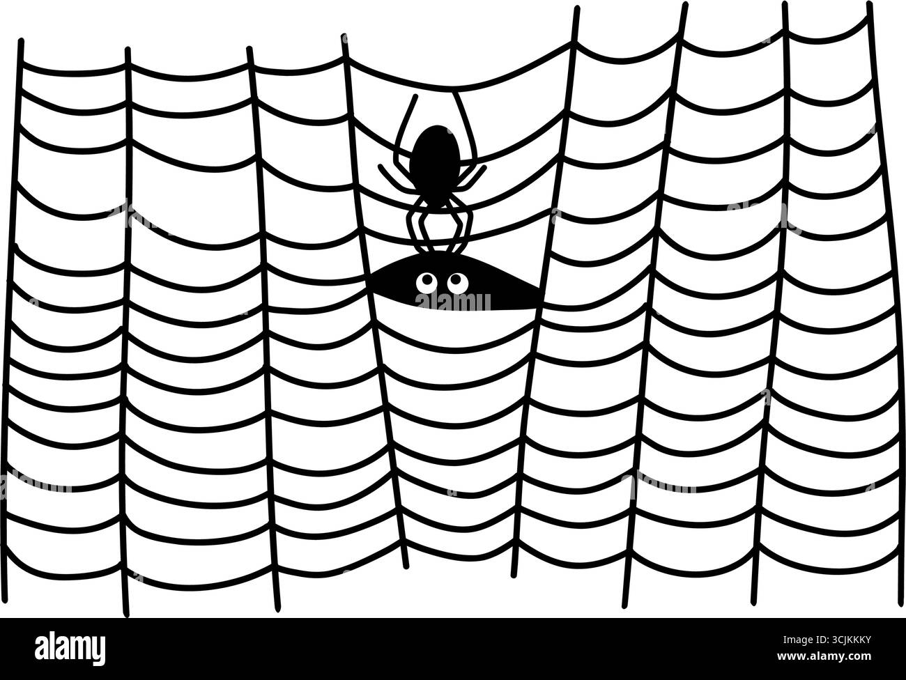 Spider crea una rete intricata per catturare le prede in un angolo tranquillo di una stanza Illustrazione Vettoriale Spider crea una rete intricata per catturare le prede in un angolo tranquillo di una stanza Illustrazione Vettoriale