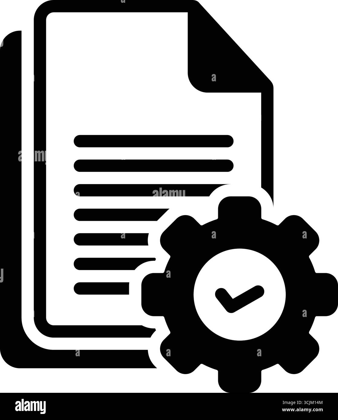 Icona per il controllo del documento, documento Illustrazione Vettoriale