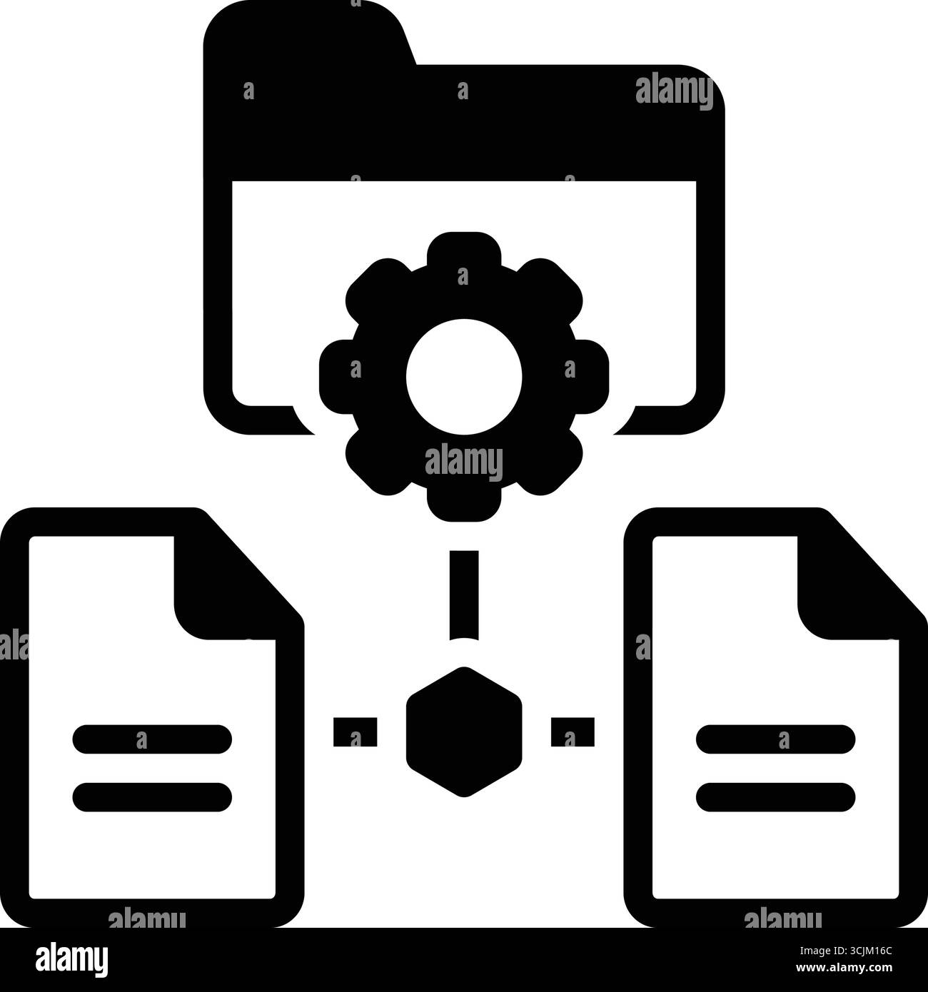 Icona per la gestione dei file, file Illustrazione Vettoriale