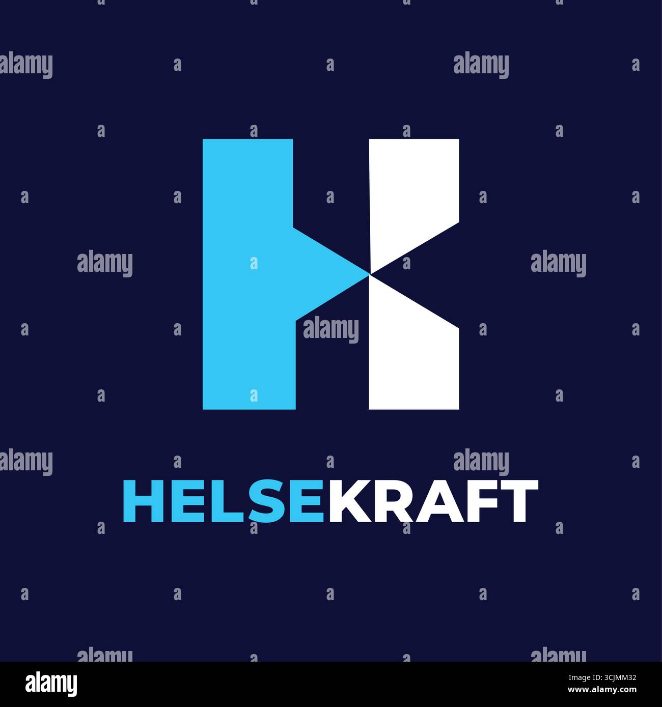 Design di logo moderno minimale premium con lettere h k Illustrazione Vettoriale