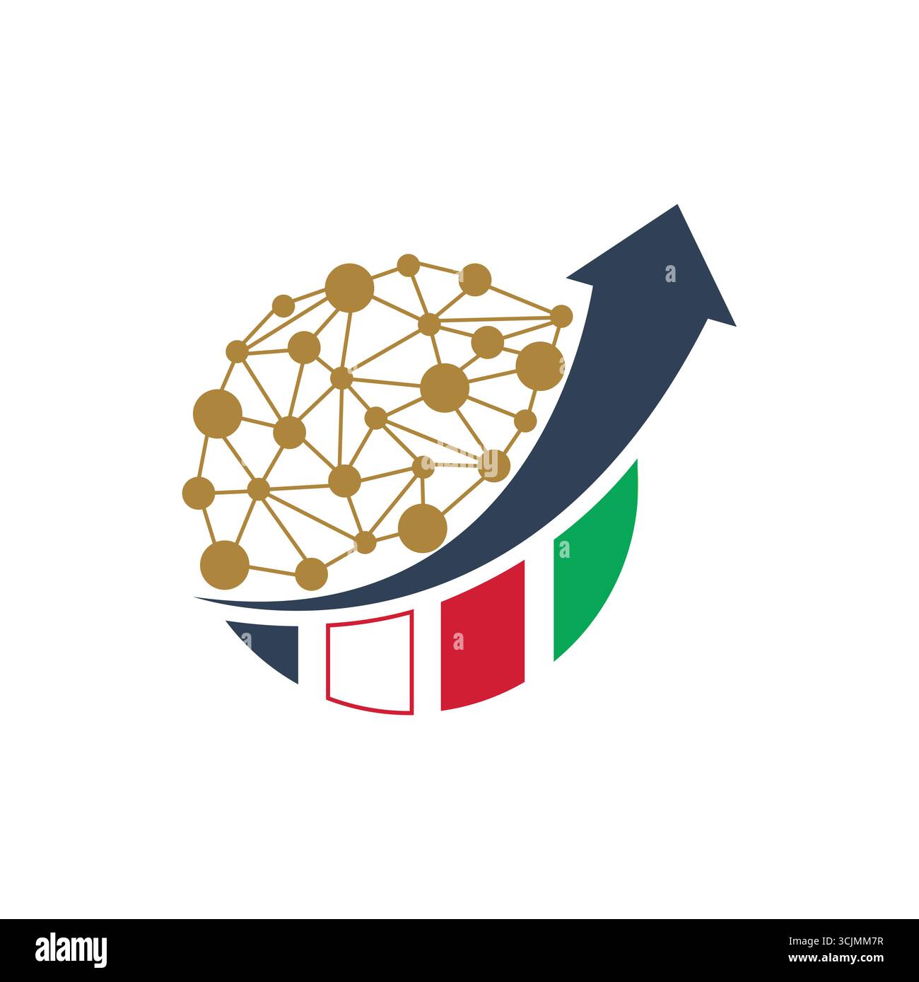 Logo Premium Finance Business Global Development Illustrazione Vettoriale