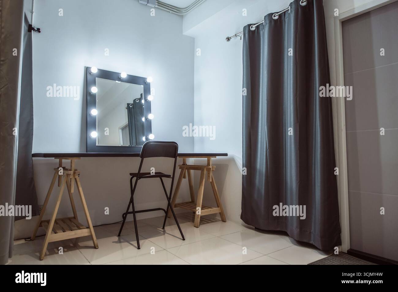 Area trucco presso lo studio fotografico di Bangkok Foto Stock