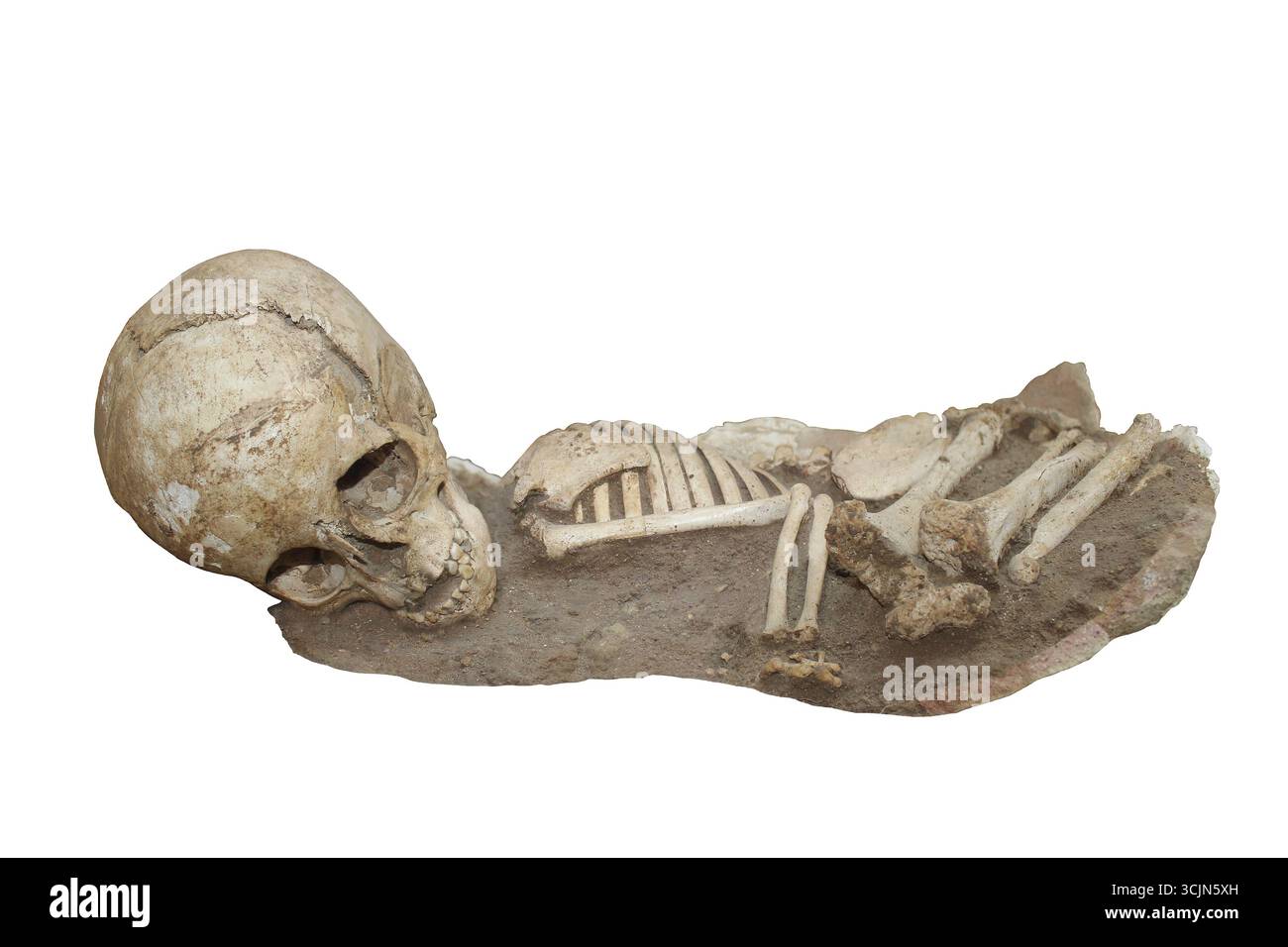 Sepoltura del bambino, Teleilat el-Ghassul, Giordania, Calcolitico Foto Stock