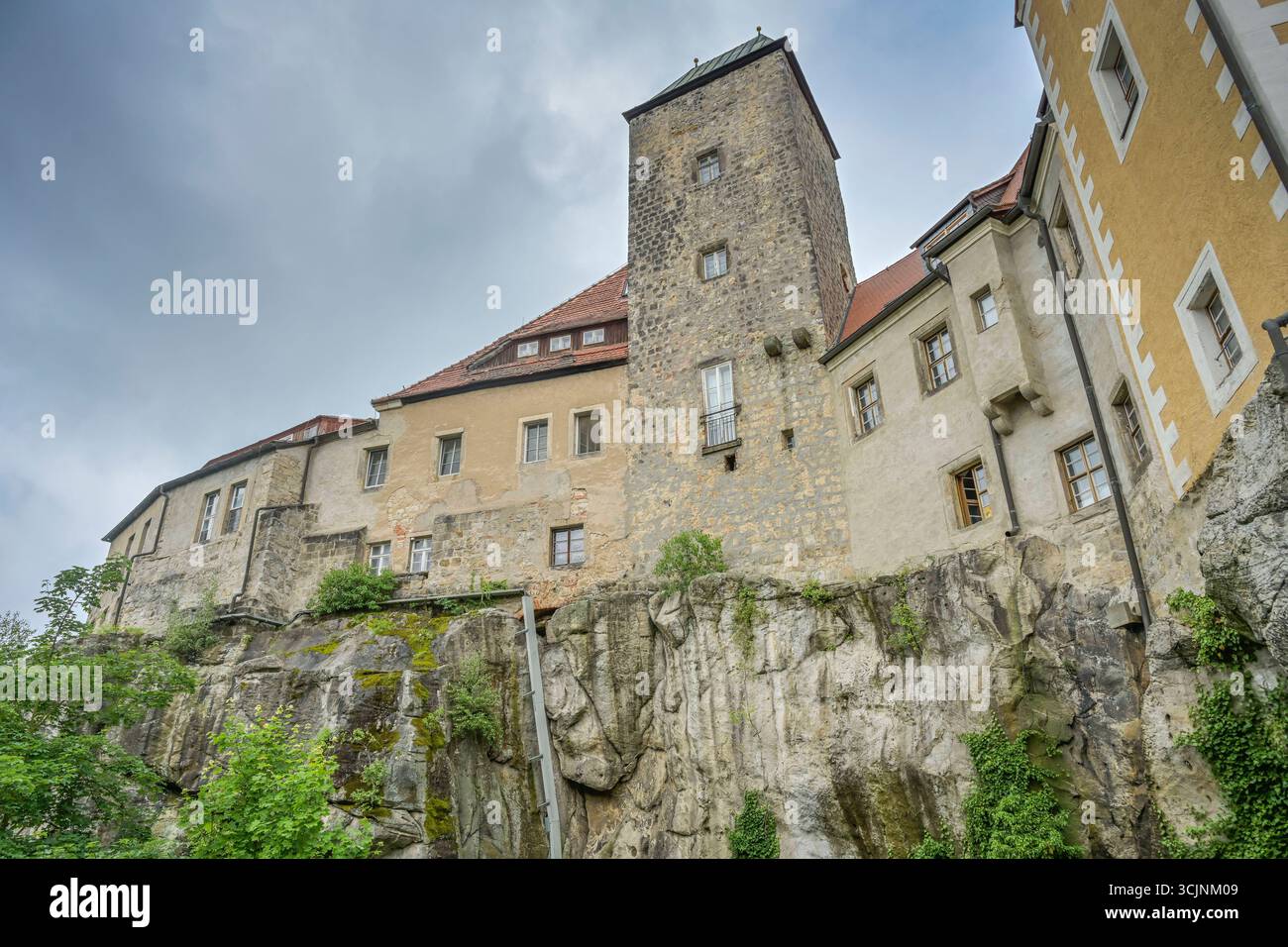 Burg, Hohnstein, Landkreis Sächsische Schweiz-Osterzgebirge, Sachsen, Deutschland *** Burg, Hohnstein, distretto della Svizzera sassone Osterzgebirge orientale, Sassonia, Germania Foto Stock