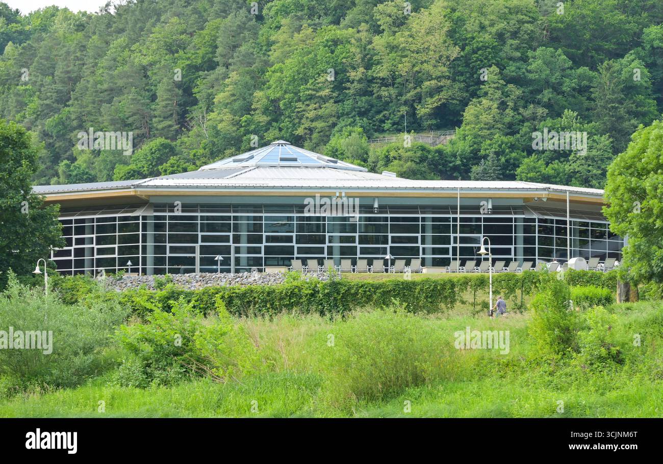 Toskana Therme, Bad Schandau, Landkreis Sächsische Schweiz-Osterzgebirge, Sachsen, Deutschland *** Toskana Therme, Bad Schandau, Svizzera sassone distretto di Osterzgebirge, Sassonia, Germania Foto Stock