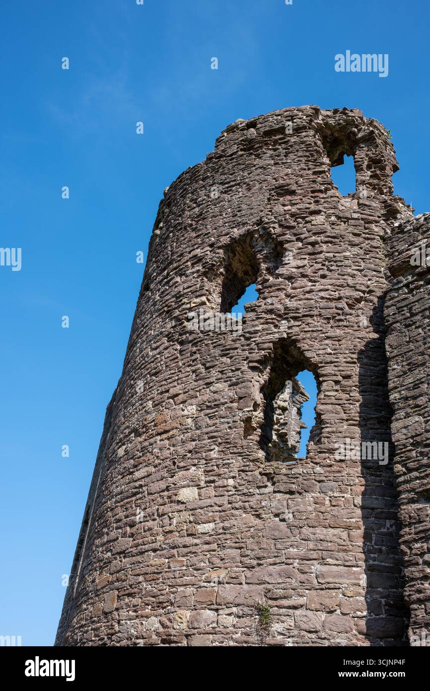 Castello di Abergavenny a Abergavenny Monmouthshire Galles Regno Unito Foto Stock