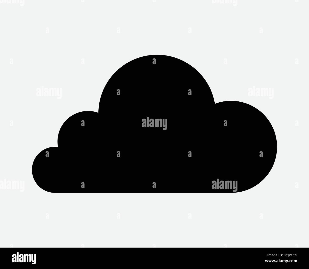 Simbolo simbolo di silhouette a forma di nuvola nera. Previsioni di cielo nuvoloso clima stagionale . Download del caricamento della tecnologia server online dei dati del computer di archiviazione digitale Illustrazione Vettoriale