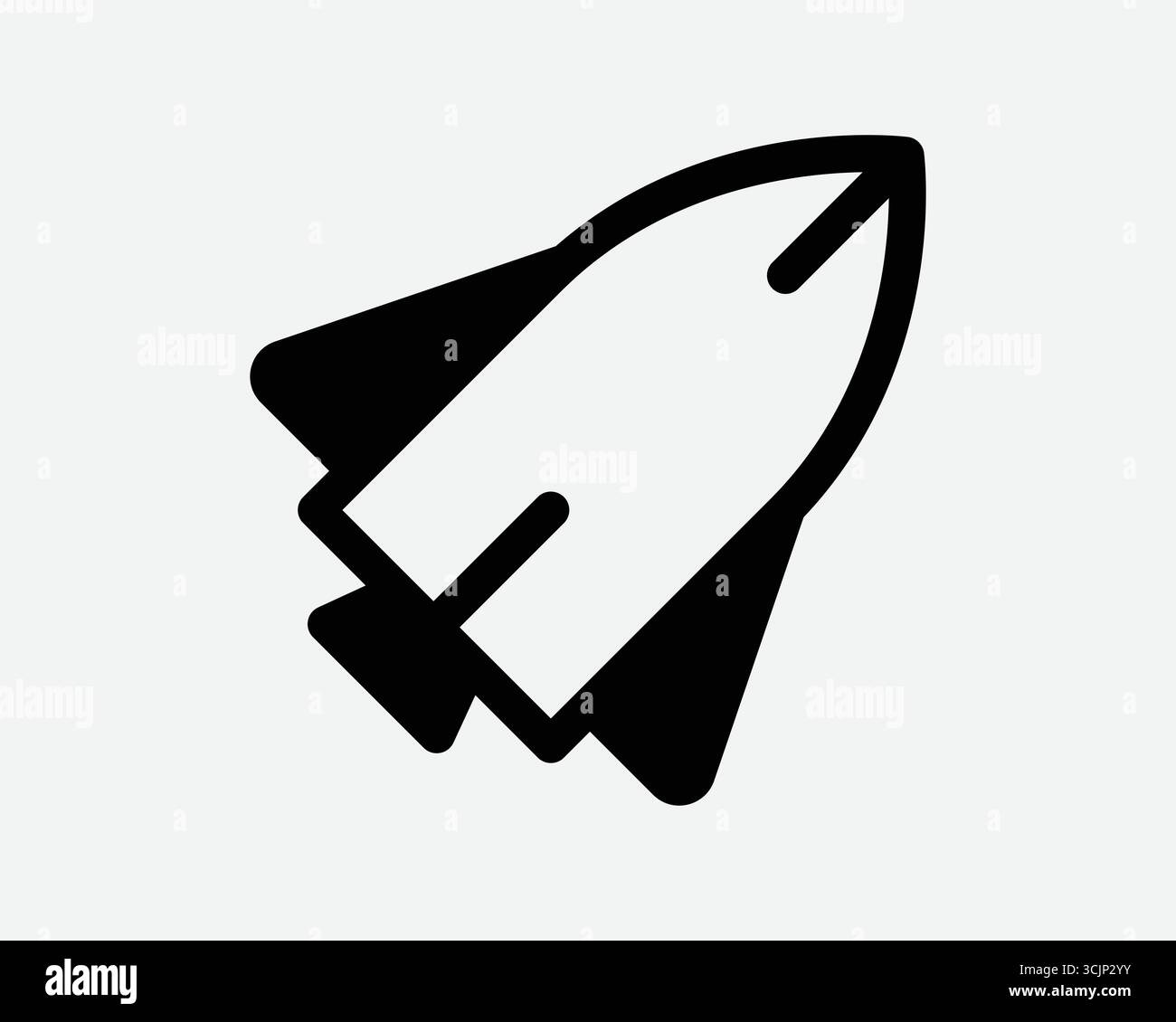 Icona della navicella spaziale viaggio lancio della navicella spaziale Galaxy esplorazione scientifica lancio astronauta innovazione viaggio Jet Engine Missile Bomb Sign Symbol Illustrazione Vettoriale