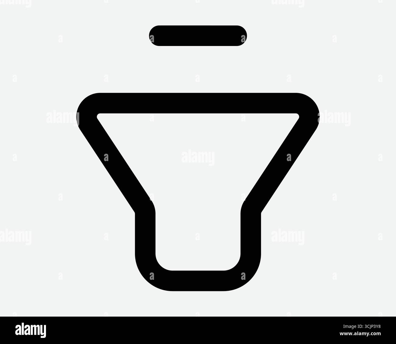 Icona di riduzione del volume dell'altoparlante controllo dei supporti radio meno regolazione del livello del suono regolazione del volume musicale pulsante della luminosità della linea grafica nera simbolo del segno di forma Illustrazione Vettoriale