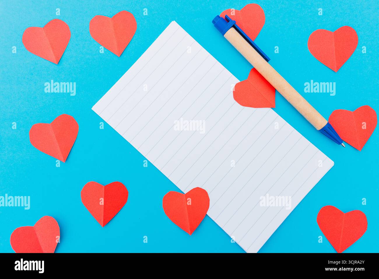 Romantico motivo a cuori rosa per sfondi di San Valentino Foto Stock