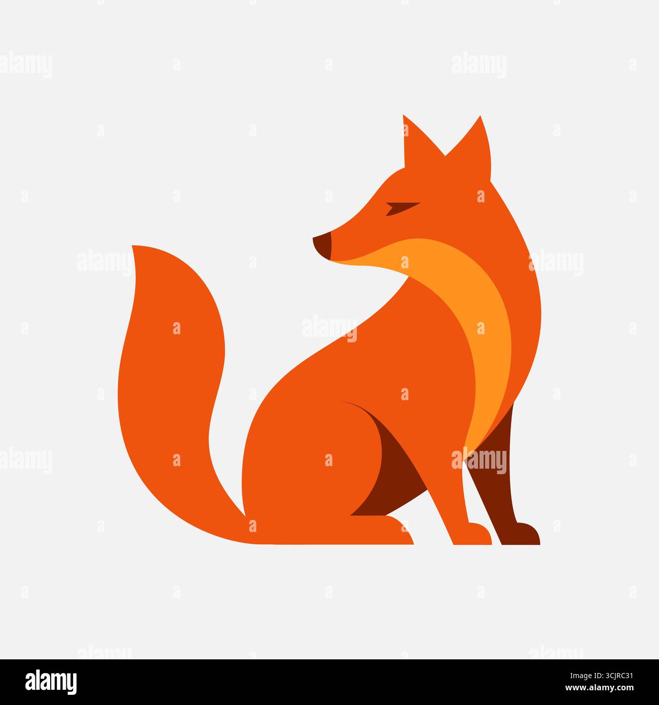 Silhouette Fox Icon illustrazione vettoriale animale mascotte animali design grafico simbolo moderno e creativo emblema Illustrazione Vettoriale