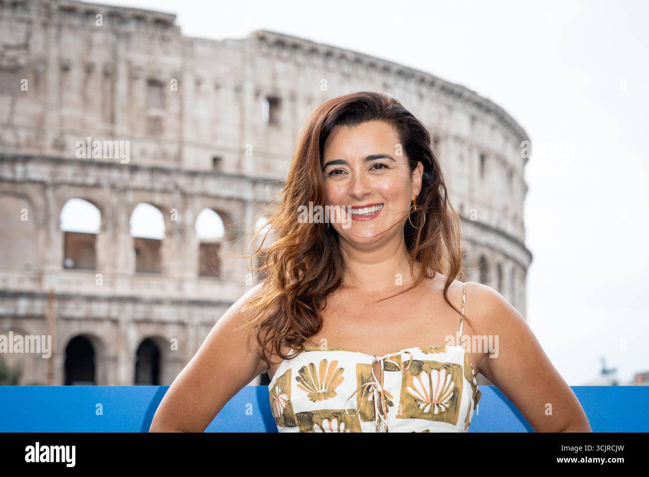 Roma, Italia, l'8 settembre 2025. Cote de Pablo partecipa al photocall di “NCIS: Tony & Ziva” a Palazzo Manfredi. Crediti: Stefano Costantino TTL / Alamy Live News Foto Stock