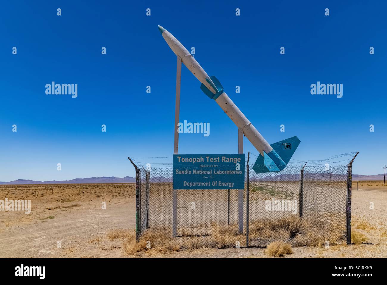 Tonopah test Range, alias area 52, una struttura altamente classificata del Dipartimento dell'energia nel remoto Nevada, Stati Uniti Foto Stock