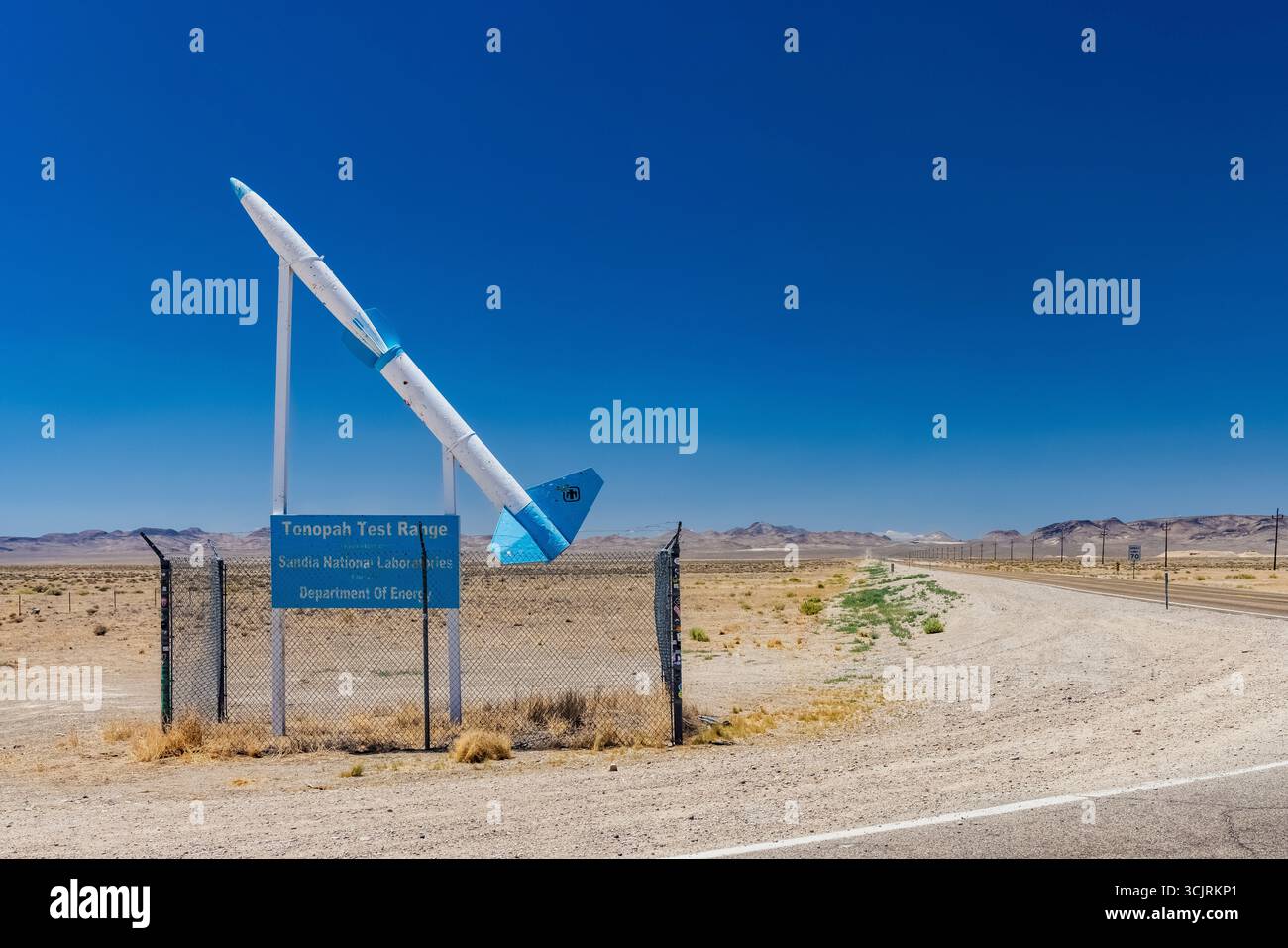 Tonopah test Range, alias area 52, una struttura altamente classificata del Dipartimento dell'energia nel remoto Nevada, Stati Uniti Foto Stock