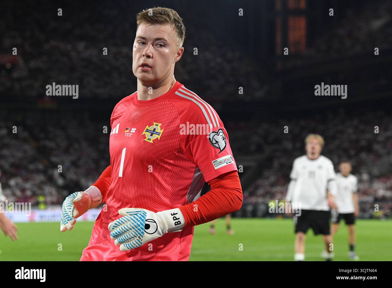 Bailey Peacock-Farrell (Torwart Nordirland, 1), Porträt, Portrait, 07.09.2025, Köln (Deutschland), Fussball, Herren, UEFA European Qualifiers, Deutschland - Nordirland Foto Stock