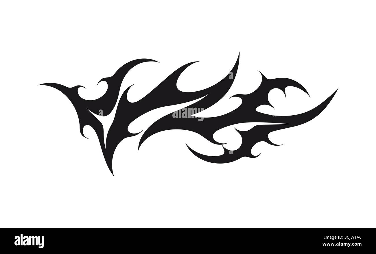 Alta risoluzione del vettore del tatuaggio tribale dettagliato Illustrazione Vettoriale